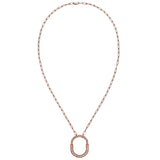 Tiffany & Co Medium Tiffany Lock Pendant Rose Gold with Pavé Diamonds