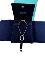 Tiffany & Co Medium Tiffany Lock Pendant Rose Gold with Pavé Diamonds