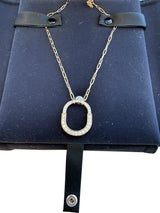 Tiffany & Co Medium Tiffany Lock Pendant Rose Gold with Pavé Diamonds