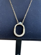 Tiffany & Co Medium Tiffany Lock Pendant Rose Gold with Pavé Diamonds