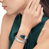 Bulgari Serpenti Tubogas 35mm Stainless Steel Black Opaline Dial Watch 102824
