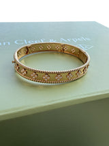 Van Cleef & Arpels Perlée Clovers Large Model Bracelet 18K Rose Gold