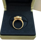 Van Cleef & Arpels Vintage Alhambra Mother Of Pearl Diamond Ring 18K Yellow Gold