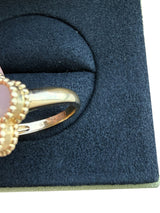 Van Cleef & Arpels Vintage Alhambra Mother Of Pearl Diamond Ring 18K Yellow Gold