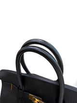Hermes Birkin 40 Black Ardennes Leather With Gold Hardware