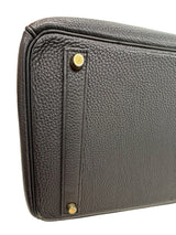 Hermes Birkin 40 Black Ardennes Leather With Gold Hardware