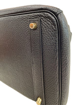 Hermes Birkin 40 Black Ardennes Leather With Gold Hardware