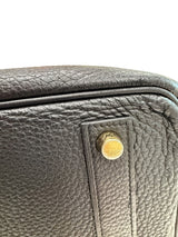 Hermes Birkin 40 Black Ardennes Leather With Gold Hardware