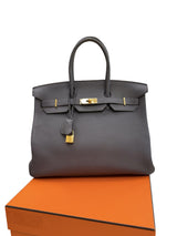 Hermes Birkin 35 Etain Togo Leather With Gold Hardware Handbag