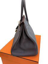 Hermes Birkin 35 Etain Togo Leather With Gold Hardware Handbag