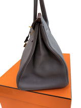 Hermes Birkin 35 Etain Togo Leather With Gold Hardware Handbag