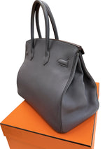 Hermes Birkin 35 Etain Togo Leather With Gold Hardware Handbag