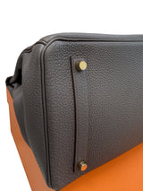 Hermes Birkin 35 Etain Togo Leather With Gold Hardware Handbag