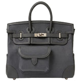 Hermès Birkin Cargo 25 Gris Misty Swift and Toile Canvas Palladium Hardware