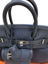 Hermès Birkin Cargo 25 Gris Misty Swift and Toile Canvas Palladium Hardware