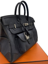 Hermès Birkin Cargo 25 Gris Misty Swift and Toile Canvas Palladium Hardware