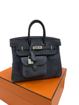 Hermès Birkin Cargo 25 Gris Misty Swift and Toile Canvas Palladium Hardware