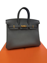 Hermès Birkin 25 Vert Amande Togo Leather With Gold Hardware Handbag