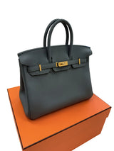 Hermès Birkin 25 Vert Amande Togo Leather With Gold Hardware Handbag