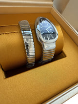 Bulgari Serpenti Tubogas 35mm Stainless Steel Black Opaline Dial Watch 102824