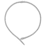 Bulgari Serpenti Viper Necklace With Full Pave Diamonds 18K White Gold