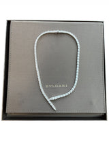 Bulgari Serpenti Viper Necklace With Full Pave Diamonds 18K White Gold