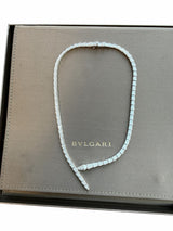 Bulgari Serpenti Viper Necklace With Full Pave Diamonds 18K White Gold