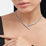 Bulgari Serpenti Viper Necklace With Full Pave Diamonds 18K White Gold