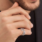 Bulgari Serpenti Viper Ring With Full Pave Diamonds Snake 18k White Gold