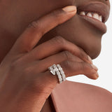 Bulgari Serpenti Viper Ring With Full Pave Diamonds Snake 18k White Gold
