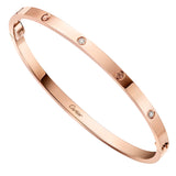 Cartier Love Bracelet With 6 Brilliant Cut Diamonds 18K Rose Gold Small Model
