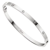 Cartier Love Bracelet Small Model With 6 Brilliant Cut Diamonds 18K White Gold