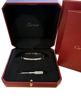 Cartier Love Bracelet Small Model With 6 Brilliant Cut Diamonds 18K White Gold