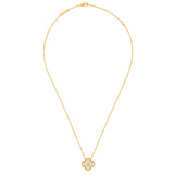 Van Cleef & Arpels Vintage Alhambra Pendant 18K Yellow Gold Diamond Necklace