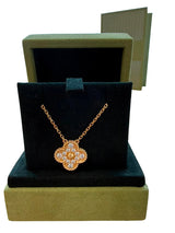 Van Cleef & Arpels Vintage Alhambra Pendant 18K Yellow Gold Diamond Necklace