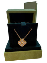 Van Cleef & Arpels Vintage Alhambra Pendant 18K Yellow Gold Diamond Necklace