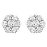 Van Cleef & Arpels 1.46ct Round Diamond Fleurette Earrings 18K White Gold