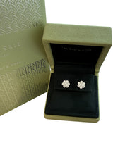 Van Cleef & Arpels 1.46ct Round Diamond Fleurette Earrings 18K White Gold