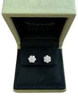Van Cleef & Arpels 1.46ct Round Diamond Fleurette Earrings 18K White Gold