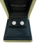 Van Cleef & Arpels 1.46ct Round Diamond Fleurette Earrings 18K White Gold