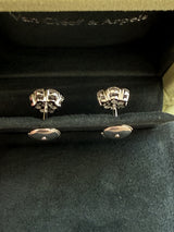 Van Cleef & Arpels 1.46ct Round Diamond Fleurette Earrings 18K White Gold
