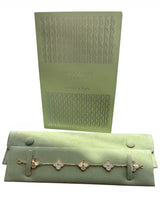 Van Cleef & Arpels Vintage Alhambra Bracelet Guilloché 5 Motifs Diamonds Gold