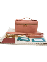Loro Piana Extra Pocket L19 Monitor Lizard Dark Bubblegum/Sun Gold Chain Strap