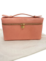 Loro Piana Extra Pocket L19 Monitor Lizard Dark Bubblegum/Sun Gold Chain Strap