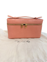 Loro Piana Extra Pocket L19 Monitor Lizard Dark Bubblegum/Sun Gold Chain Strap
