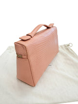 Loro Piana Extra Pocket L19 Monitor Lizard Dark Bubblegum/Sun Gold Chain Strap