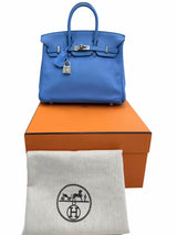 Hermes Birkin 25 Bleu Du Nord Swift Leather with Palladium Hardware Handbag