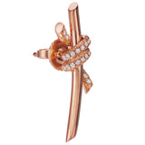 Tiffany & Co. Tiffany Knot Round Brilliant Pavé Diamond Earrings 18K Rose Gold