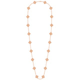 Van Cleef & Arpels Vintage Alhambra Long Necklace 20 Motifs 18K Rose Gold
