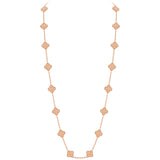 Van Cleef & Arpels Vintage Alhambra Long Necklace 20 Motifs 18K Rose Gold